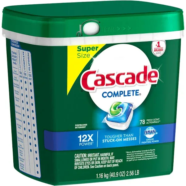 Cascade Complete ActionPacs Dishwasher Detergent