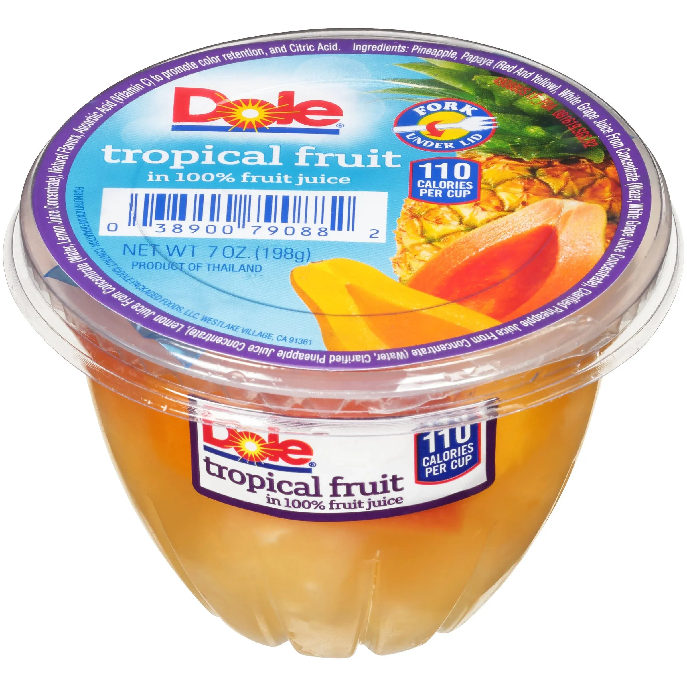 Dole in Juice Slice Tropical Fruit, 7 oz - Case of 12