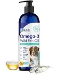 Liquid Fish Oil for Dogs with Omega 3, 6 & 9 Fatty Acids, Wild Caught from Iceland, Skin and Coat Supplement for Shedding, Itchy Skin, Allergies, Brain and Heart Health, Rich in EPA + DHA - 16 oz