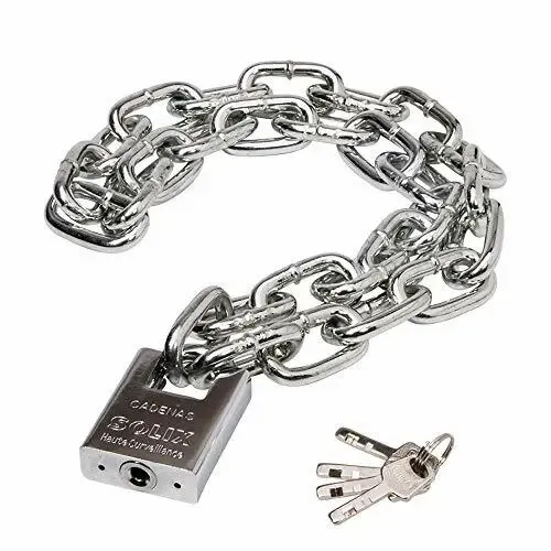 Security Bike Chain Lock Heavy Duty Bicycle Lock Bike Disc Lock with 8mm Chai...