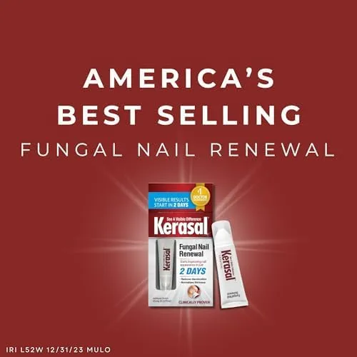 Kerasal Nail Renewal and Nail File Combo Pack, Restores Appearance of Discolored or Damaged Nails, 5 Heavy Duty Nail Fil