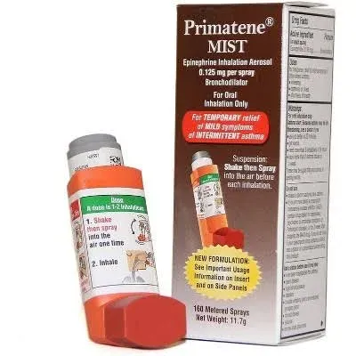 Primatene Mist Epinephrine Inhalation Aerosol Bronchodilator