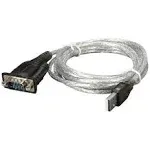 "Sabrent USB 2.0 Type-A Male to RS-232 DB9 Serial 9-Pin Male Adapter Cable (FTDI Chipset, 6')"