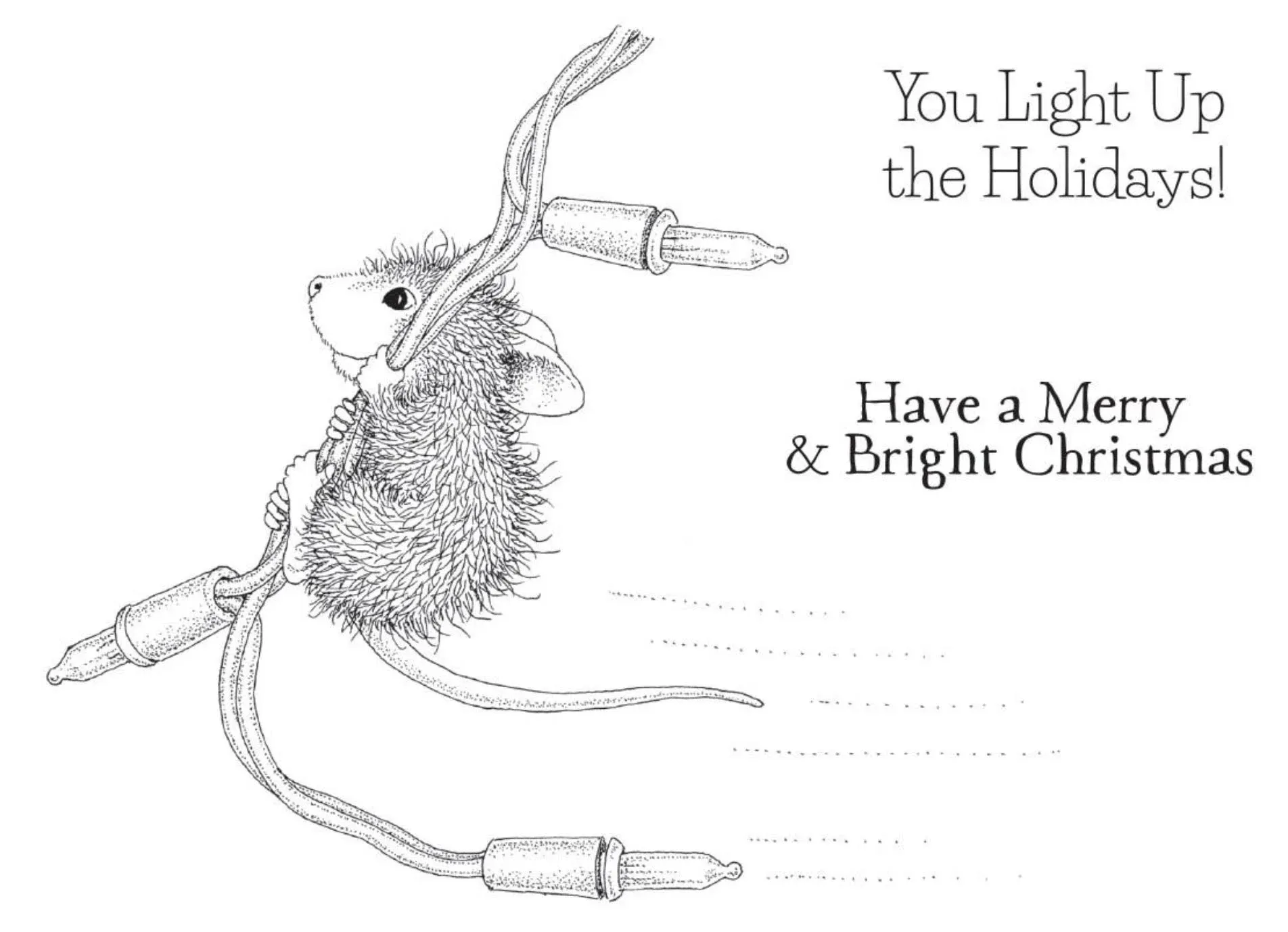 House Mouse Cling Rubber Stamp-Merry & Bright RSC015 on OnBuy