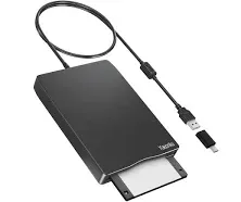 Yaeonku External Floppy Drive 3.5" USB &Type C Floppy Disk Reader Portable 1.44 MB FDD for PC Windows 2000/XP/Vista/7/8/10/11/MAC OS