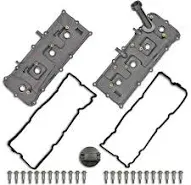 Valve Cover Set with Bolts & Oil Cap & Gaskets & Spark Plug Tube Seals & PCV Valve Compatible with 2004-2016 Nissan Armada NV2500 NV3500 Pathfinder Titan Infiniti QX56 5.6L # 13264-ZE01A 13264-ZE00A