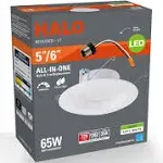 Halo LT560WH6930R-CA 5/6" LED Retrofit Baffle-Trim