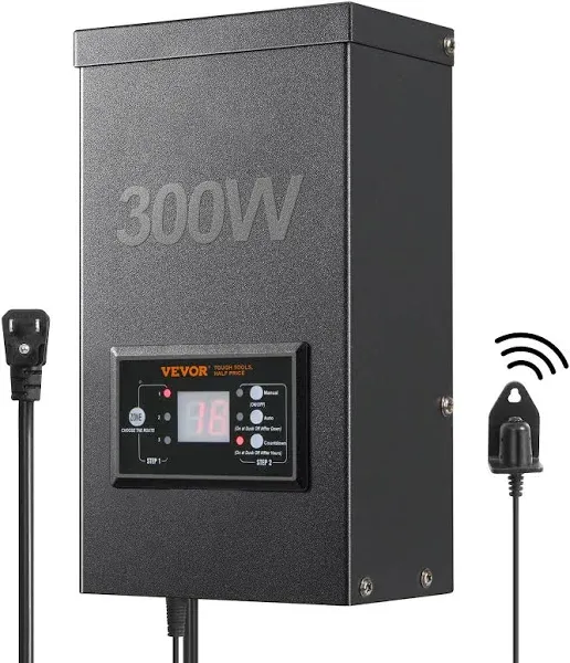 VEVOR 120W Low Voltage Landscape Transformer with Timer and Photocell Sensor ...