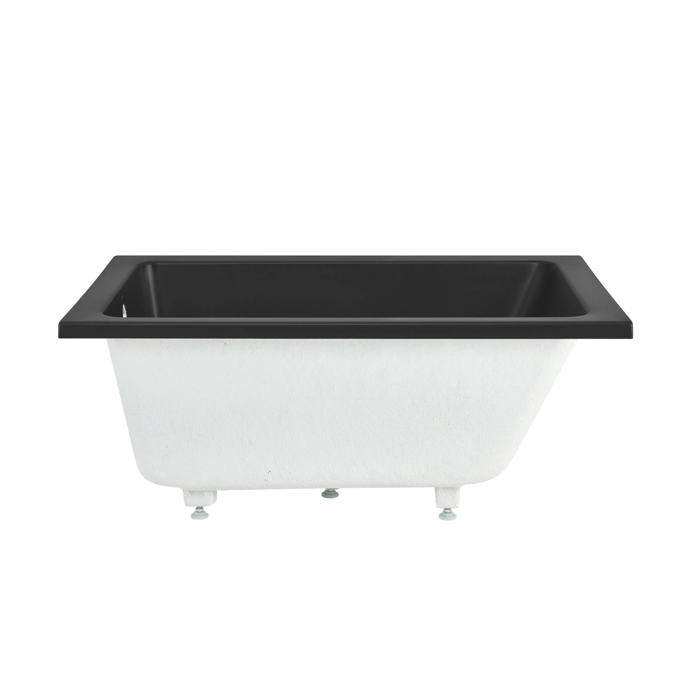 Voltaire 48"x32" Reversible Drain Drop-In Bathtub in Matte Black SM-DB571MB