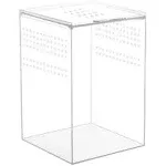 Magnetic Acrylic Reptile Cage, 6"x6"x9" Tall Enclosure Transparent Reptile Breeding Box Terrarium Tank for Tarantula Scorpion Sling Isopods Invertebrates Insect Mantis