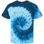 Tie-Dye CD100 Adult Cotton T-Shirt - Blue Ocean - S