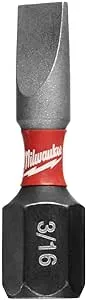 Milwaukee 48-32-4417 Shockwave Insert Bit Slotted 3/16" (2 Pack)