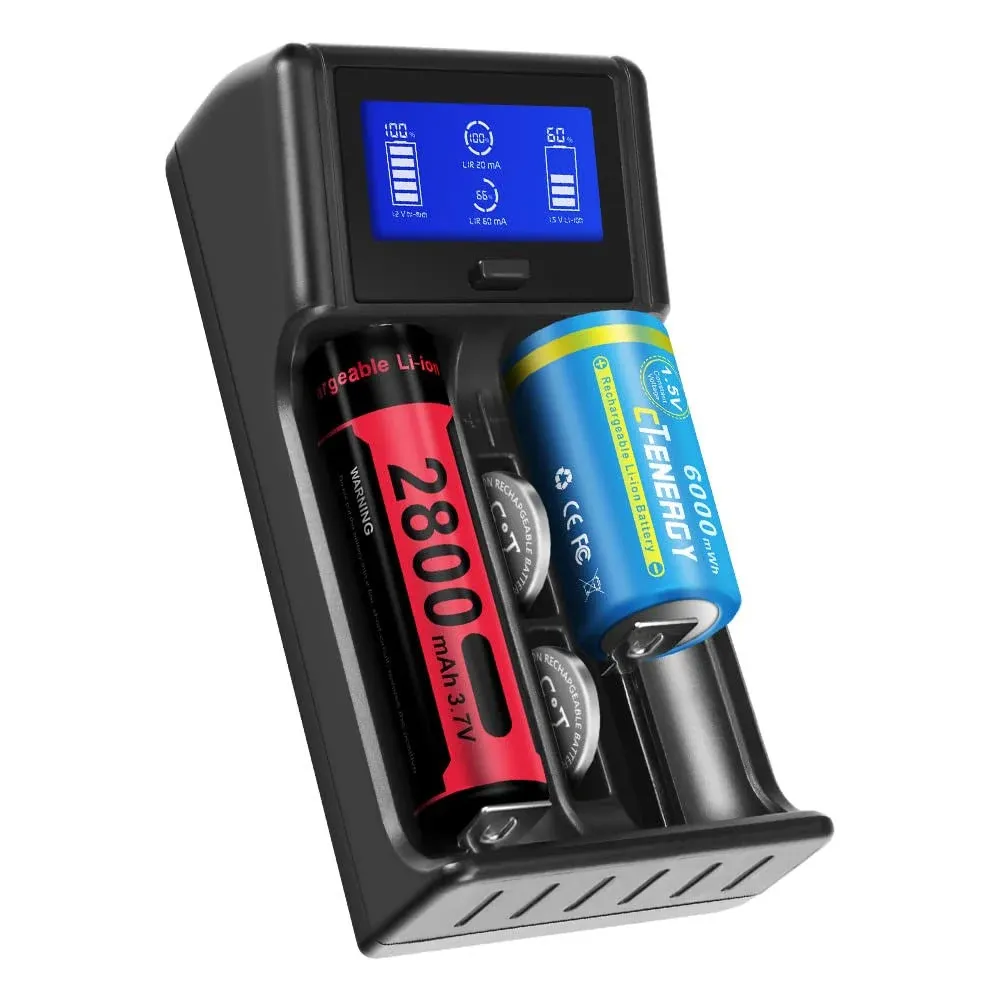 C Battery Rechargeable Universal Battery Charger Smart Charging All Types of AA ...