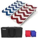 GoSports Classic Cornhole Regulation Size Bean Bag Backyard Lawn Game Chevron