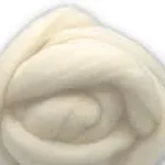 Corriedale Wool Roving Top (1 lb / 16 oz) | 28 Microns, Natural Gray Undyed, Cleaned and Combed Core Wool