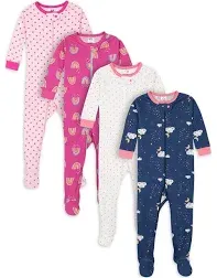 Gerber Baby & Baby Neutral Snug Fit Footed Cotton Pajamas 4-Pack