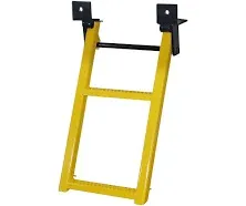 RS2Y, Yellow 2-Rung Retractable Truck Step for Truck Body, Trailer, Flat Bed and More!