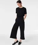 Spanx AirEssentials Crop Wide Leg Jumpsuit Very Black / XSmall