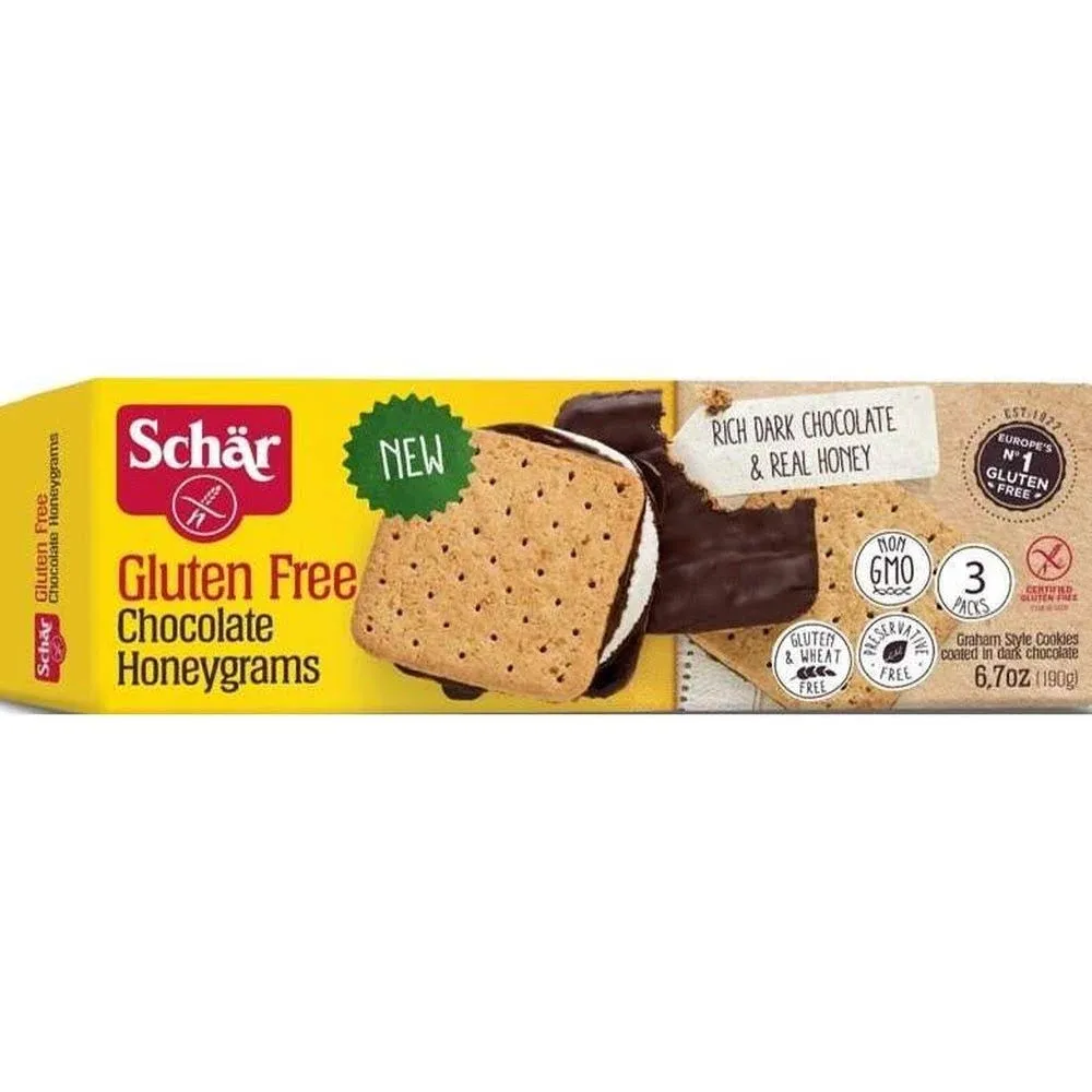 Schar Gluten Free Chocolate Honeygrams Cookie, 6.7 Ounce -- 6 per case