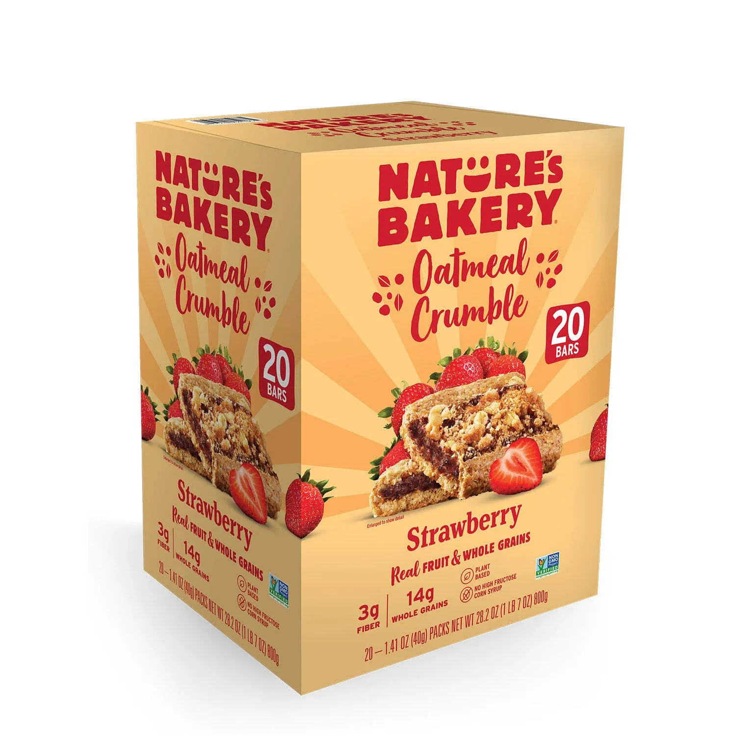 Nature's Bakery Oatmeal Crumble, Strawberry, 6 Pack - 6 pack, 1.41 oz packs