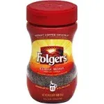 Folgers Instant Coffee Crystals, Classic Roast - 3 oz jar