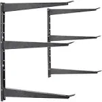 Delta 16 in. x 21 in. Heavy Duty Wall Rack Adjustable 3 Tier Lumber Rack Holds 480 lbs. Steel Garage Wall Shelf with Brackets