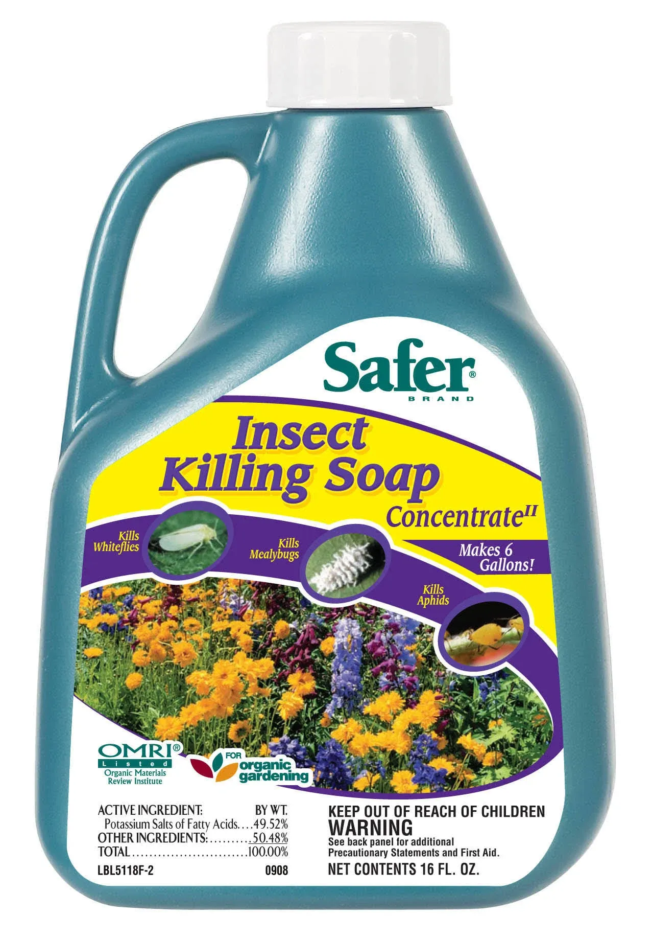 Safer 5118. Jabón insecticida, 1 unidad, Multicolor