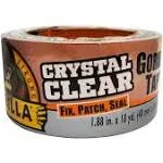 CRYSTAL CLEAR DUCT TAPE 1.88&#034; WIDE X 18 YARDS - FIX, PATCH, SEAL - GORILLA 60600