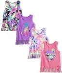 The Children's Place Girls' Graphic Fringe Tank Tops