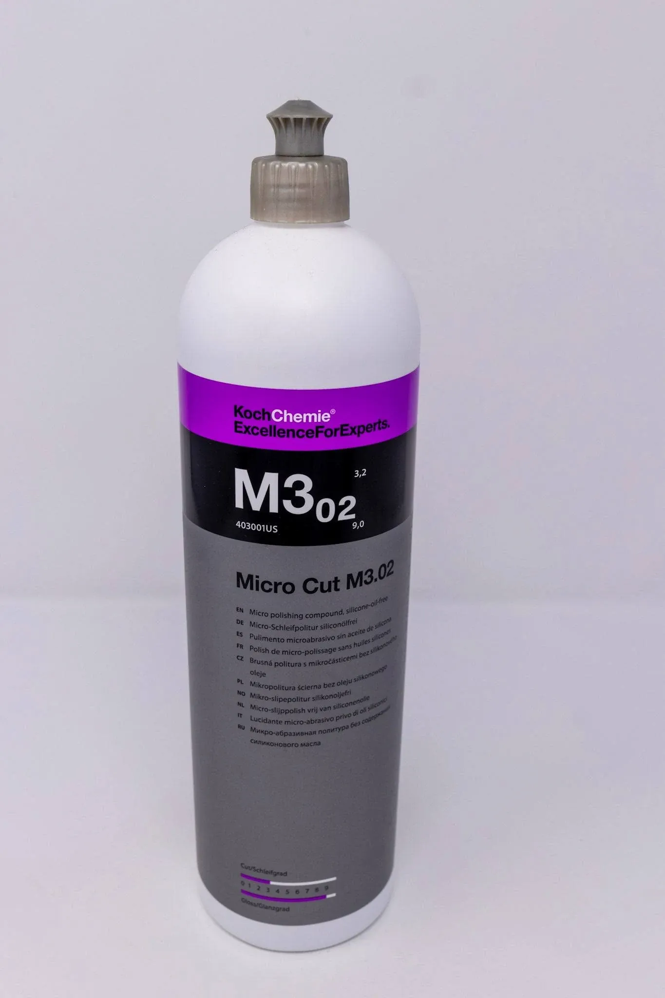 Koch-Chemie - Micro Cut Polishing Compound - Silicone Oil-Free; Permanent Removal of Holograms, Fine Scratches, and Sanding Marks to P3000 Grain Size; High Gloss Finish (250 milliliters)