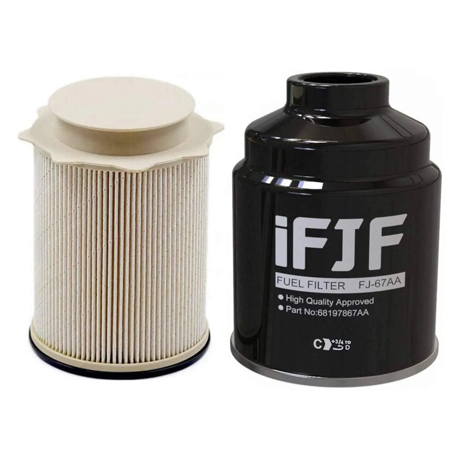 iFJF Kraftstofffilter Wasserabscheider Ersatz für Ram 6.7L 2013-2018 2500 3500 4500 5500 Dieselmotoren ersetzt 68197867AA 68157291AA FS53000