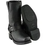 Xelement 2442 'Classic' Women's Black Full Grain Leather Harness Motorcycle Boots 6