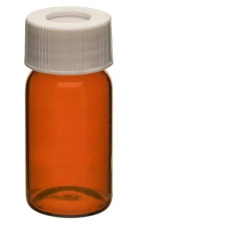 VOA/TOC Vials, 20mL, 100/PK - Clear Glass - ASTM/USP Type I, Class B - PTFE Septa