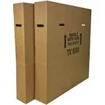 uBoxes Double Wall TV Moving Boxes 72 x 6 x 42 In Boxes w/ Sleeves, 2 Pack