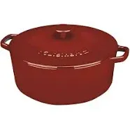 CUISINART CI670-30 Chef&#039;s Classic Enameled Cast Iron 7-QT Round Cardinal Red