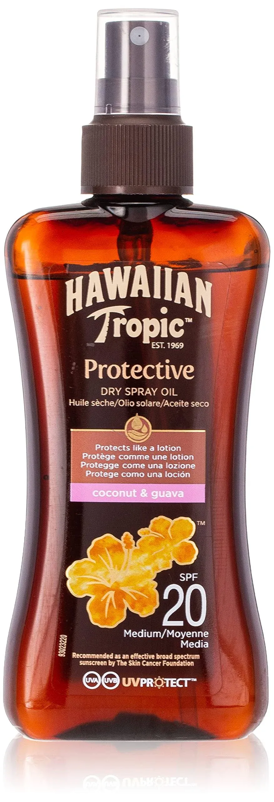 Hawaiian Tropic Protective Tanning Dry Spray Oil SPF 20 6.7 Oz Coconut &amp; Papaya