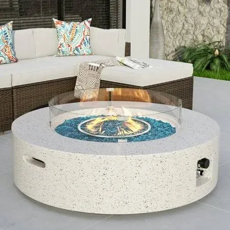 COSIEST Outdoor Propane Fire Pit Coffee Table