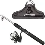 Wakeman Ultra Series Telescopic Spinning Rod and Reel Combo - Black