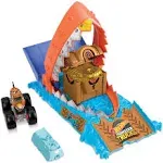 Hot Wheels Monster Trucks Arena Smashers Treasure Chomp Challenge Playset