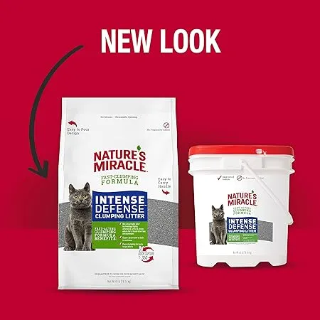 Nature's Miracle Intense Defense Odor Control Litter, 40 Pounds, Odor Control