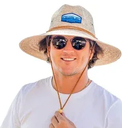 Qwave Packable Stone-Washed Straw Lifeguard Hat