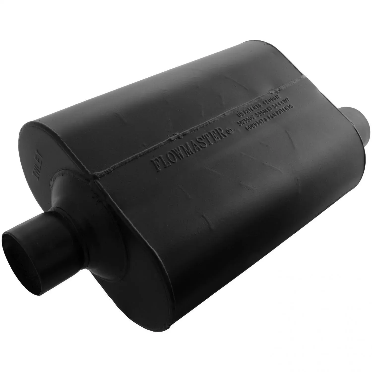 Flowmaster Super 40 Series Chambered Muffler, 2.50&#034; Center In / 2.50&#034; Offset Out