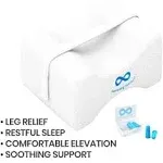 Everlasting Comfort 100% Pure Memory Foam Knee Pillow with Adjustable and Strap