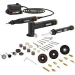 Worx 20V MakerX Combo Kit - Rotary Tool, Angle Grinder, Wood/ Metal Crafting Tool WX991L