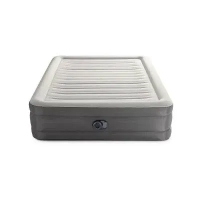 Intex Truaire Luxury Queen Air Mattress Airbed with Lumbar Support and Built in Pump