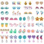 Clip On Earrings for Girls Kids Hypoallergenic Clips Earrings Sets Suitable for Ages 4-12 Little Girls, Cute Small Clips On Earrings Jewelry Gifts Set