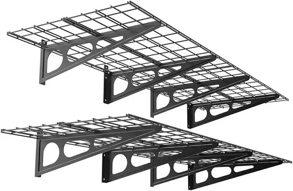 2-Pack 1X4Ft 12-Inch-By-48-<wbr/>Inch Wall Shelf Garage Storage Rack Wall