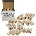 100 PC Wooden Train Straight Curved Switch Track Railway Set PREMIUM Railroad