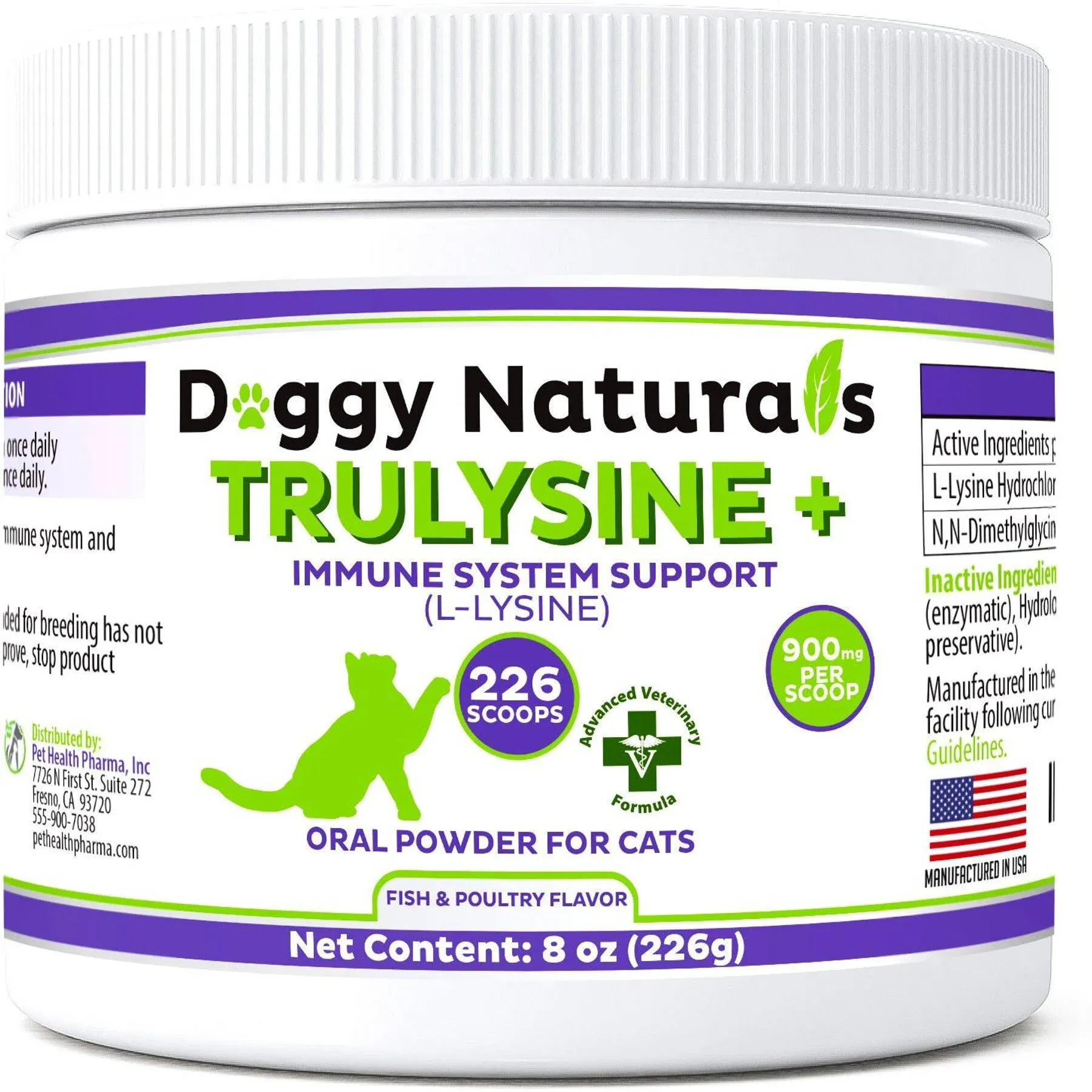 Trulysine plus L-Lysine for Cats Immune Support Oral Powder 8Oz/226G - Cats &amp; Ki