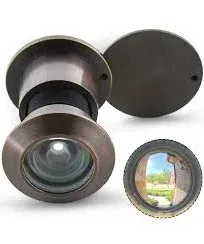 - Solid Brass Door Viewer Peephole, 220-Degree Security Peephole with Heavy D...